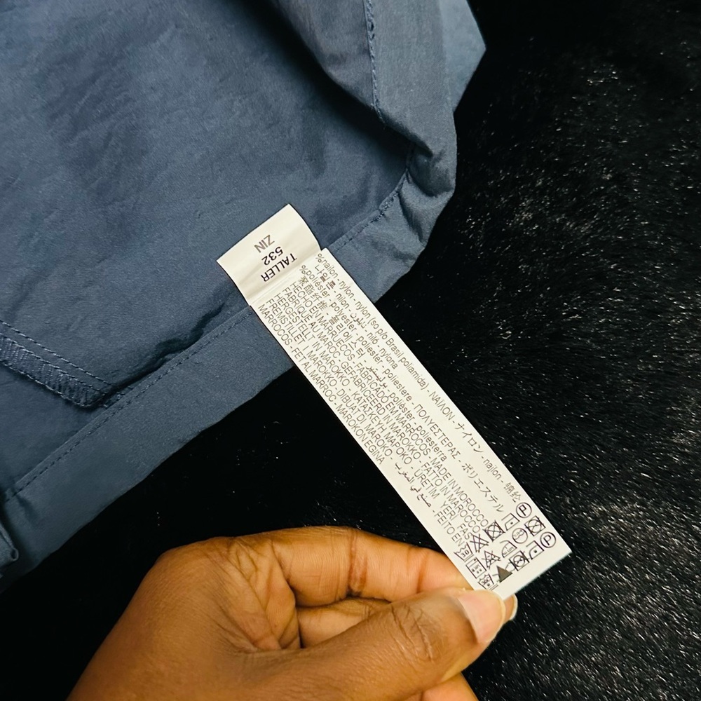 ZARA Ballon Navy Pleated Bermuda Shorts - Picture 7 of 11